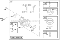Part Location Diagram of 496649 Briggs and Stratton Carburetor